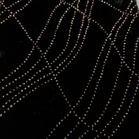 CB Collections Cardigan Womens Medium Collared Long Sleeve Black Gold Shimmer - Picture 5 of 6